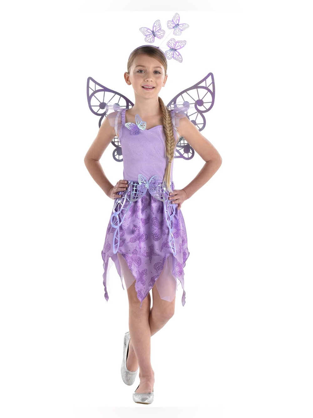 BRAND NEW girl youth butterfly fairy halloween dress costume size S 4-6